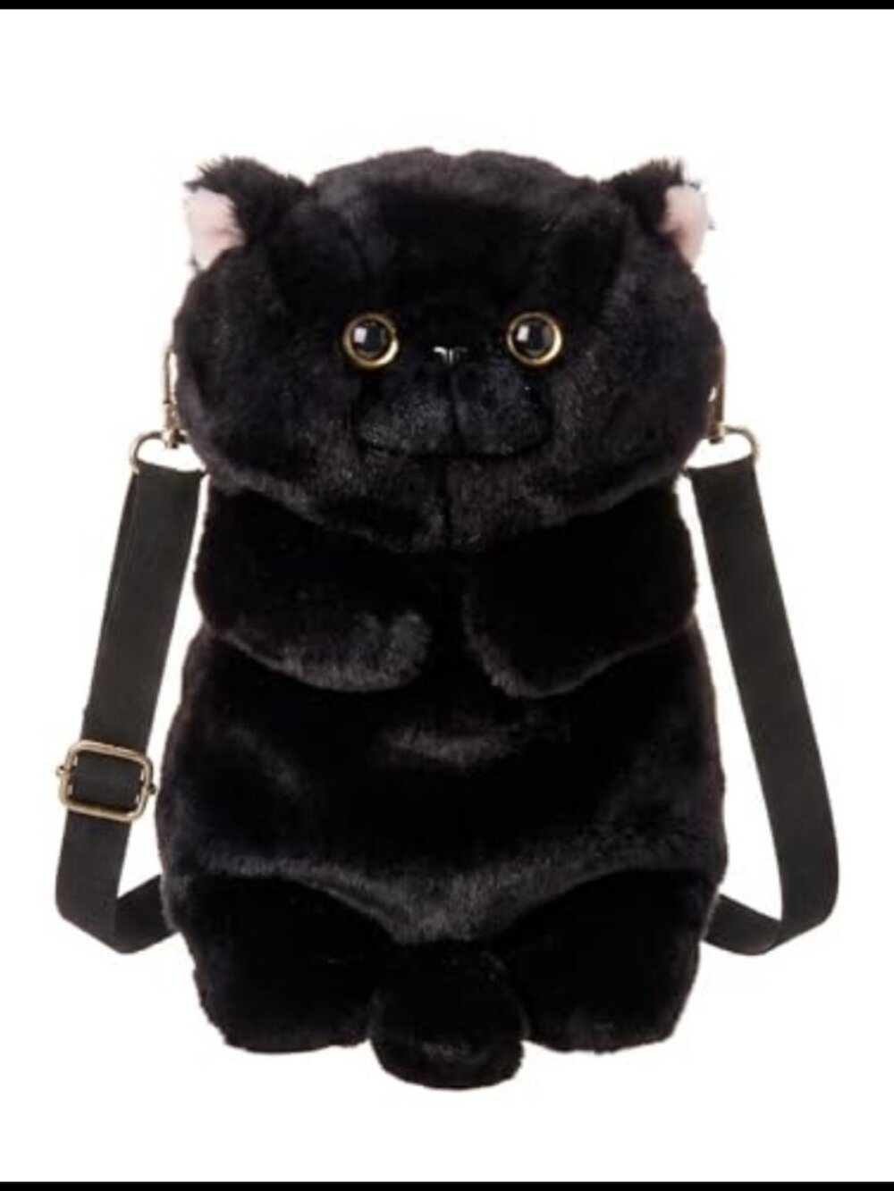 Handmade Fluffy Cat Plush Crossbody Bag Cute Gift for Women